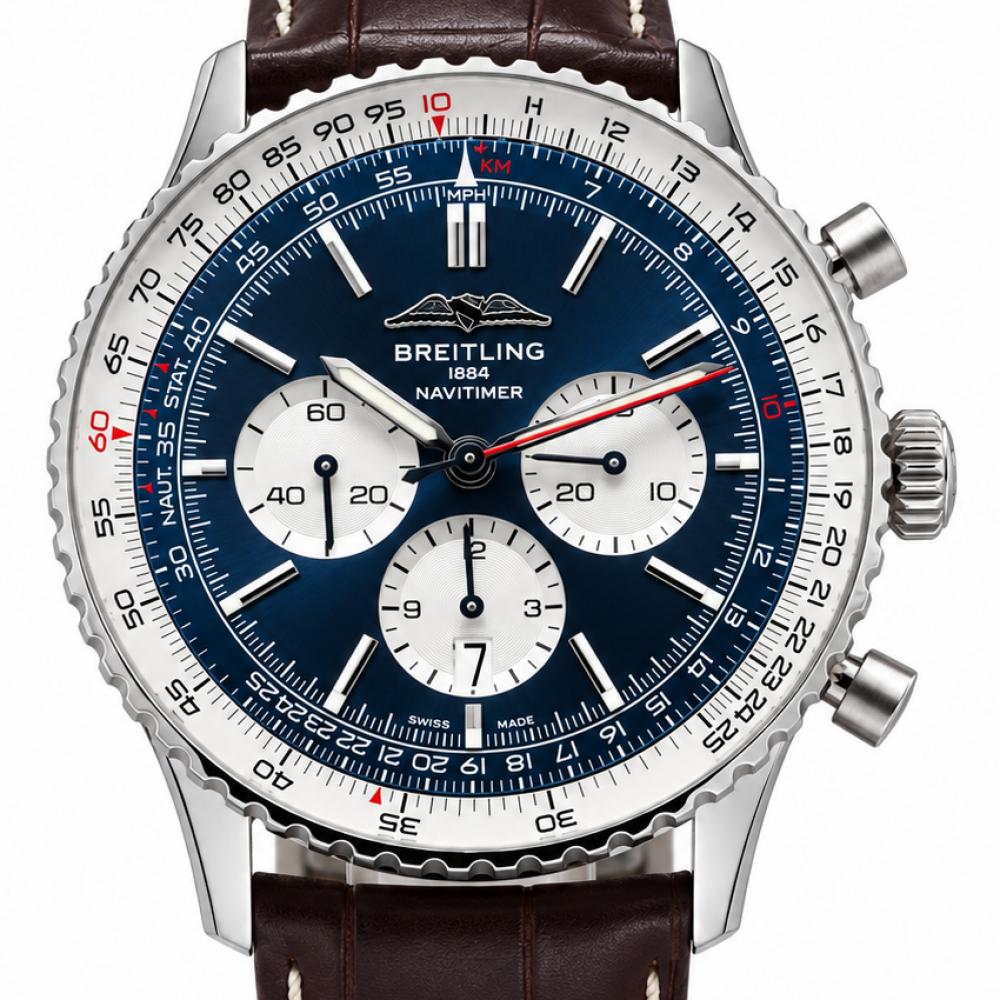 Breitling Navitimer B01 Chronograph 46MM AB0137 Blue Dial Watch